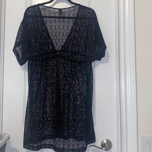 Black swim suit cover up